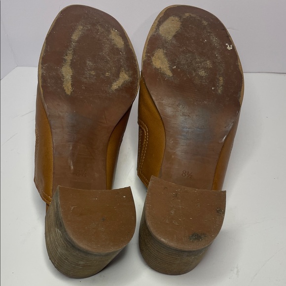 Madewell Brown Leather Women's Mules Size 8.5 - Picture 4 of 4